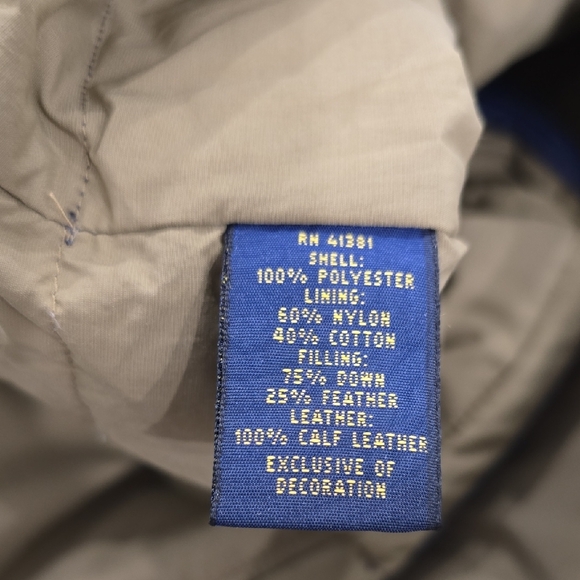 Polo by Ralph Lauren Men's Blue and Tan Puffer Jacket. Brand New W/O Tag - Picture 7 of 12